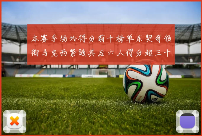 本赛季场均得分前十榜单东契奇领衔马克西紧随其后六人得分超三十